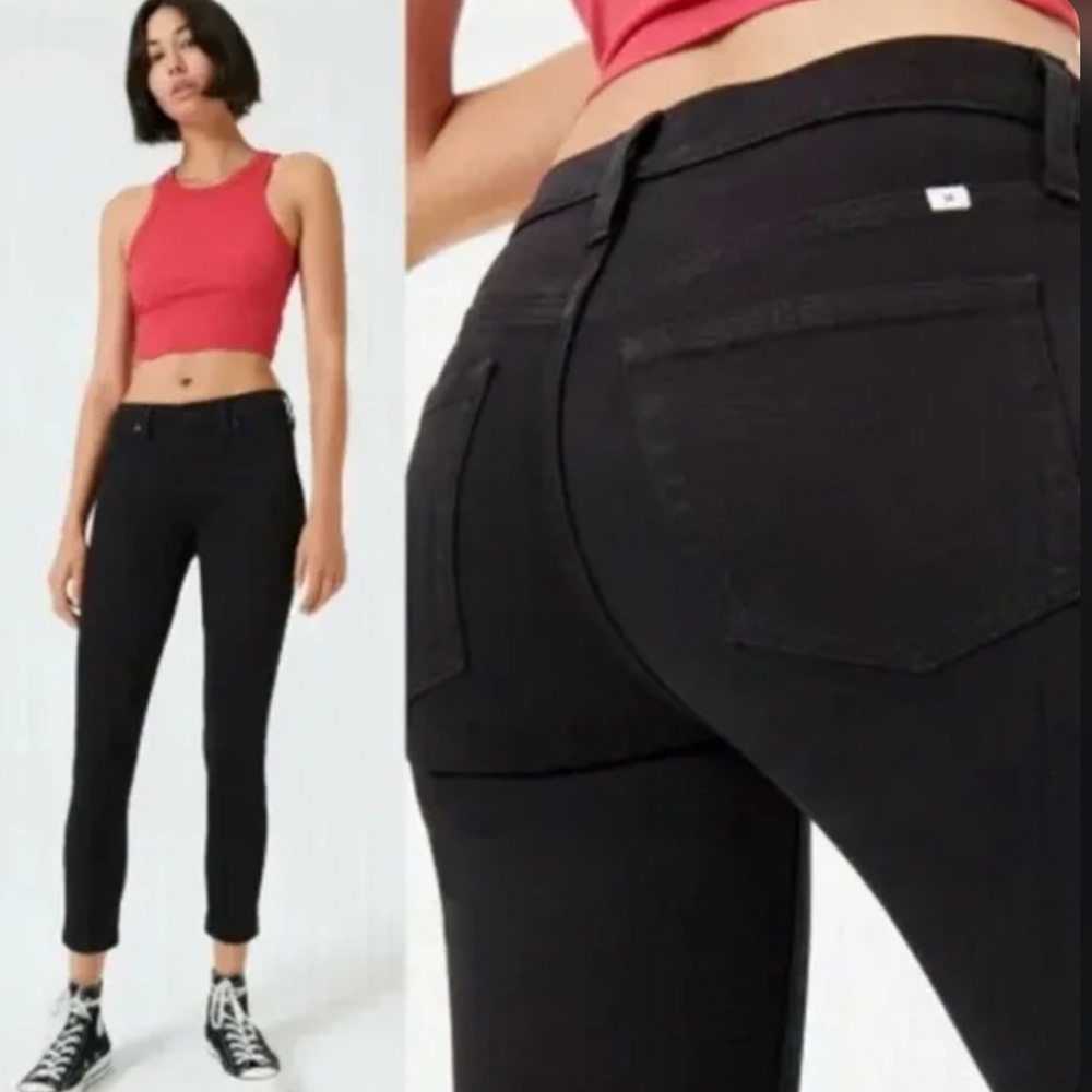 NWT Aritzia Sunday Best Switch High Rise Skinny Jeans 28L in Black Stone Size 23